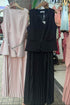 Ladies High End V-neck Vest With Pleated Long Skirts